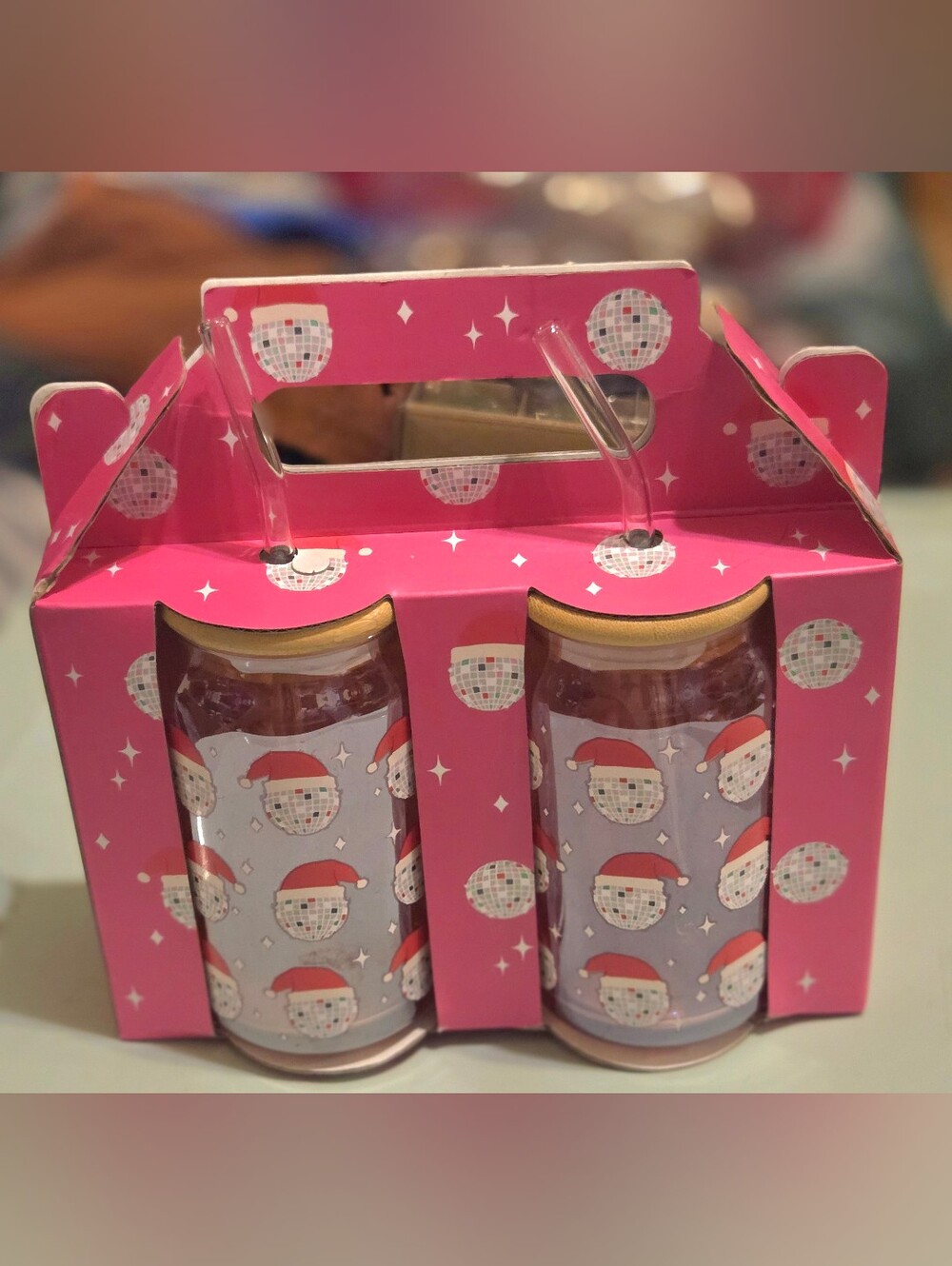 Holiday Disco Santa Body Glass Tumbler Set